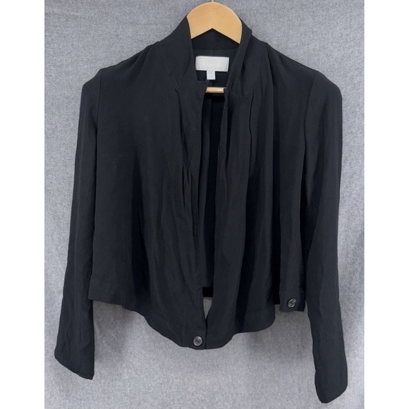 Anthropologie Tops - Anthropologie Ett Twa Black Summer Blazer Wrap Top‎ Size 0 Viscose